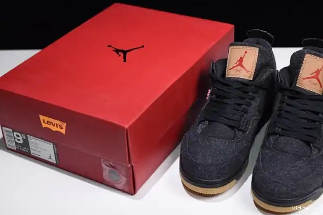 Cheap Kickmax AO2571-001 x Levi's 'black' Jordan 4 Air 0611